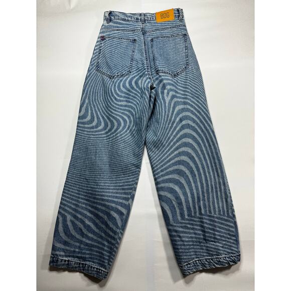 BDG Urban Outfitters Women's Hi-Rise Extreme Baggy Blue Denim Jeans - 27x30 - Picture 2 of 6